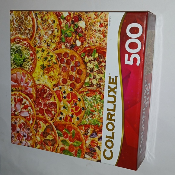 Colorluxe Premium Jigsaw Pizza Lovers Party Puzzle 500 Pieces 24 x 18 sealed NWT - Picture 1 of 5